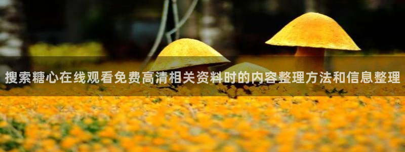 糖心love：搜索糖心在线观看免费高清相关资料时的内容整理方法和信息整理