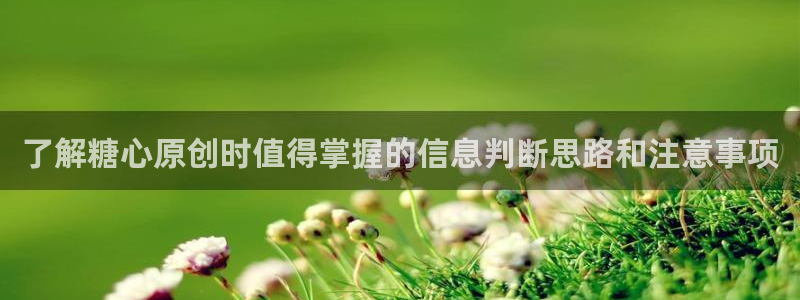 糖心vlog：了解糖心原创时值得掌握的信息判断思路和注意事项